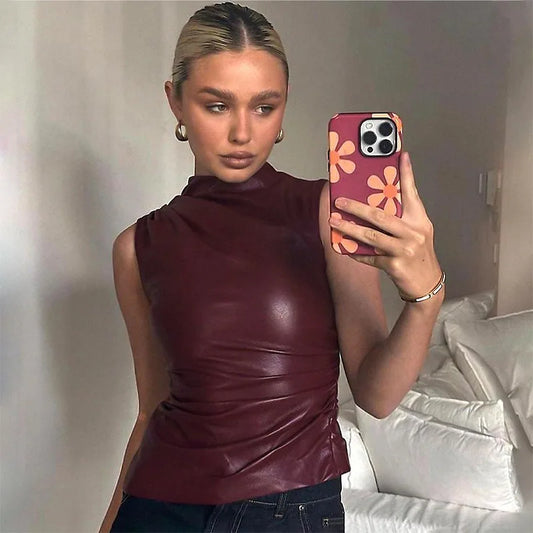 Mandy Leather Top